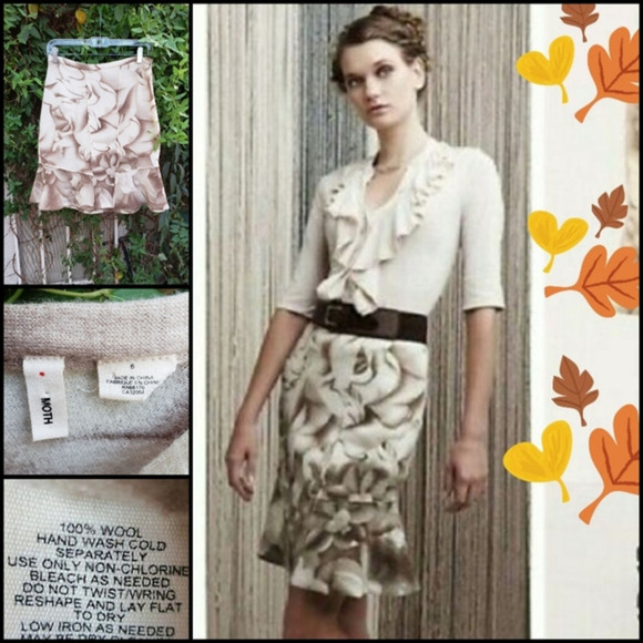 Anthropologie MOTH Wool Sweater‎ Skirt
